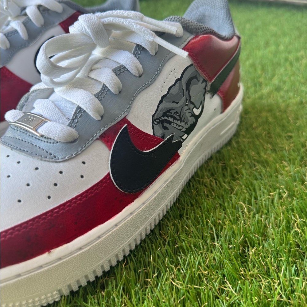 Custom Alabama Crimson Tide Nike Air Force 1 W Sz 8.5/ Y7 - Picture 5 of 9